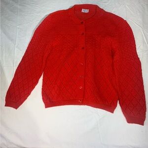 Vintage Wintuk Sweater by Rose Gray Cardigan 100% Orlon Acrylic U.S.A.